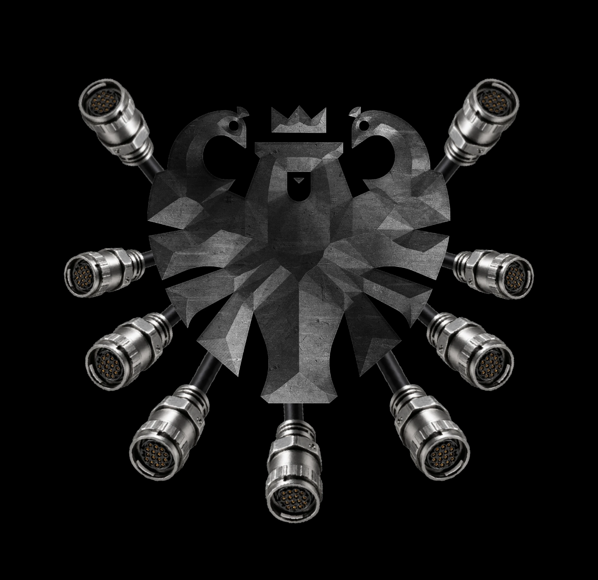 WB MAX crest made of industrial connectors